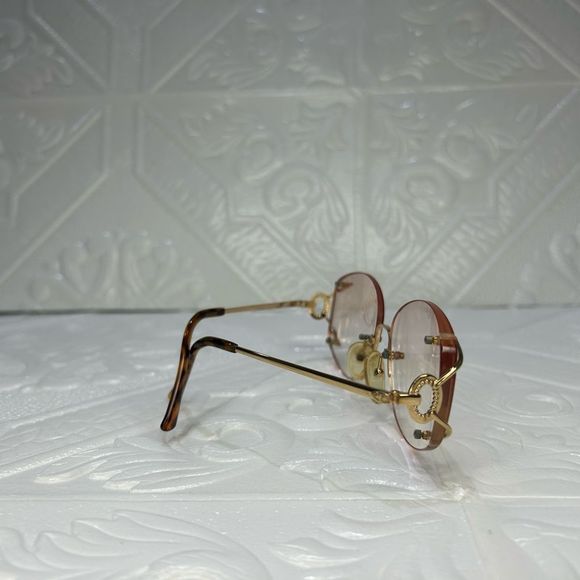 Christian Dior VINTAGE Gold Frame Reading Glasses Rose Gold Mirror - Picture 12 of 15
